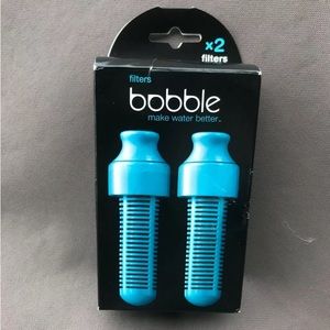 Bobble Water Replacement Filters NEW in Box Aqua Blue 2 Pack